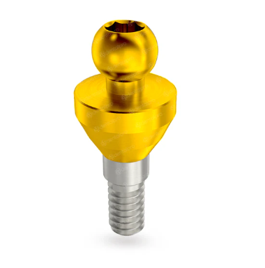 Accesorio de Bola Recto Dorado Premium – Hexágono Interno (NP)