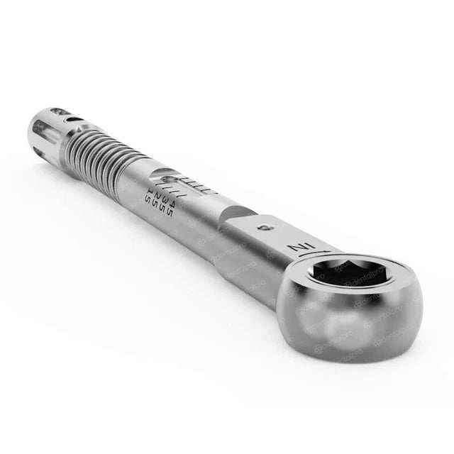 Llave de trinquete dinamométrica premium 10–45 Ncm – Hexagonal de 6.35 mm para implante dental ( PREVENTA )